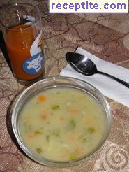 Potato soup with noodles