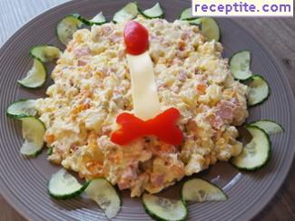 Russian salad * New Year flame *