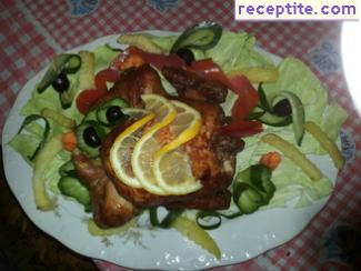 Roast chicken with lemons