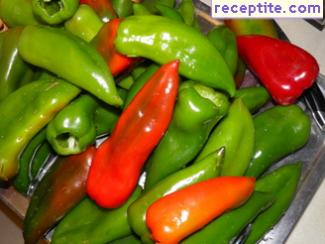 Peppers filling - winter supplies in the freezer