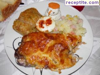 Pork with onion and cheese