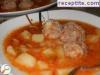 Delicious cooked meal with meatballs