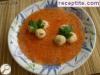 Tomato soup with cheese balls