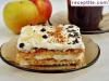 Summer apple layered cake with cookies